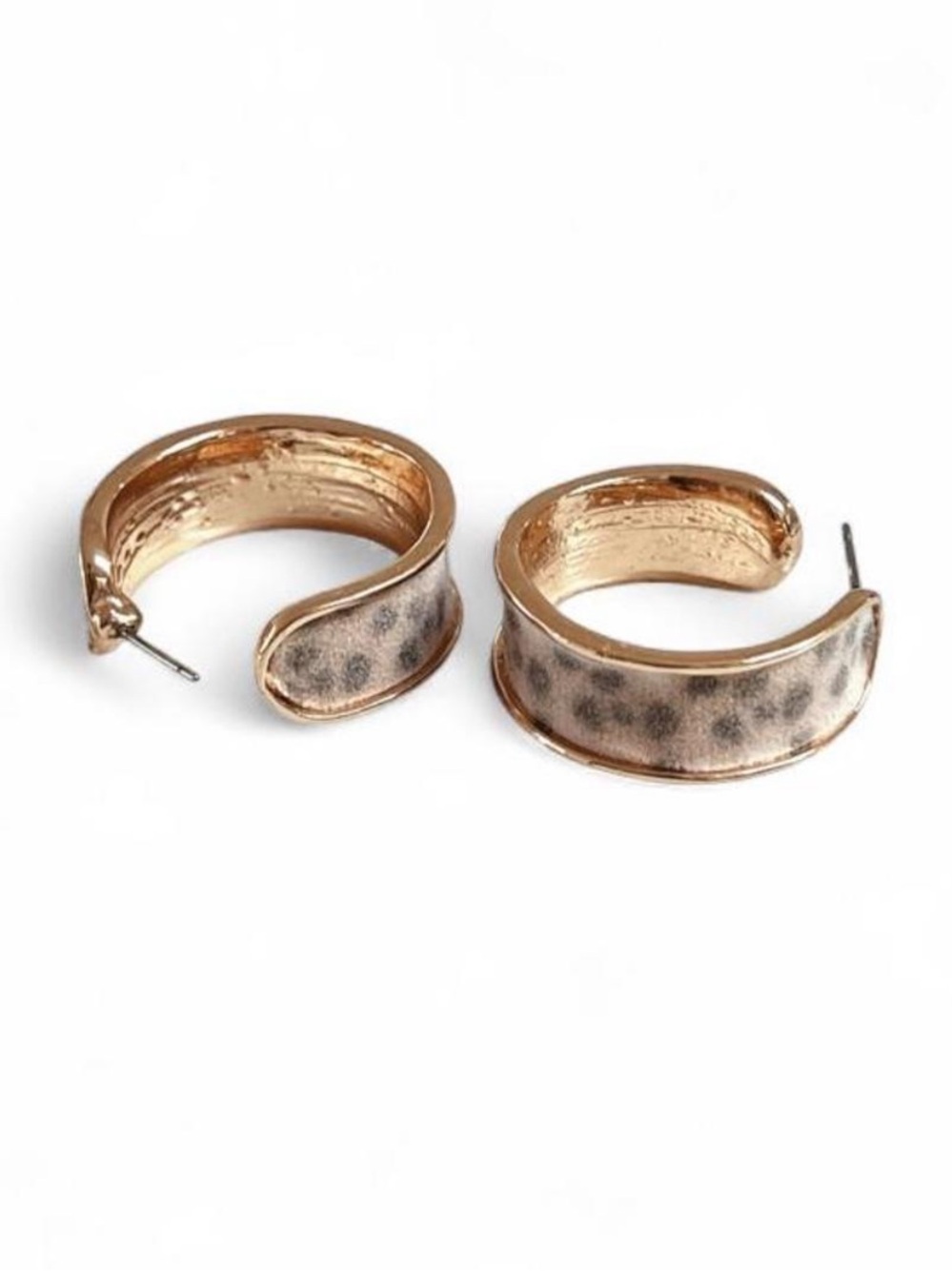 Vintage | Animal Print Hoop Earrings